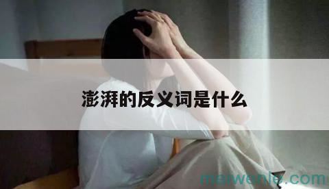 澎湃的反义词是什么