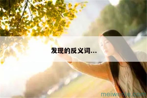 发现的反义词