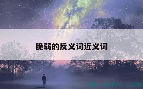 脆弱的反义词近义词