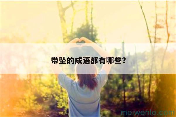 带坠的成语都有哪些？