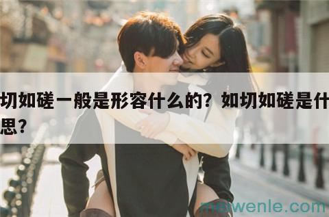 如切如磋一般是形容什么的？如切如磋是什么意思？