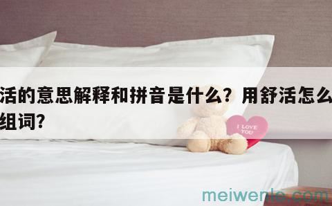 舒活的意思解释和拼音是什么？用舒活怎么造句组词？