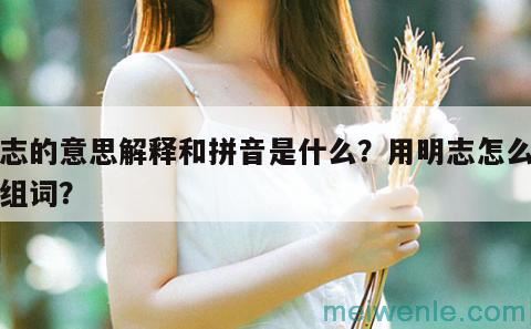 明志的意思解释和拼音是什么？用明志怎么造句组词？