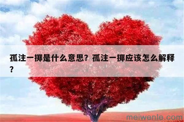 孤注一掷是什么意思( 倾其所有是什么意思)