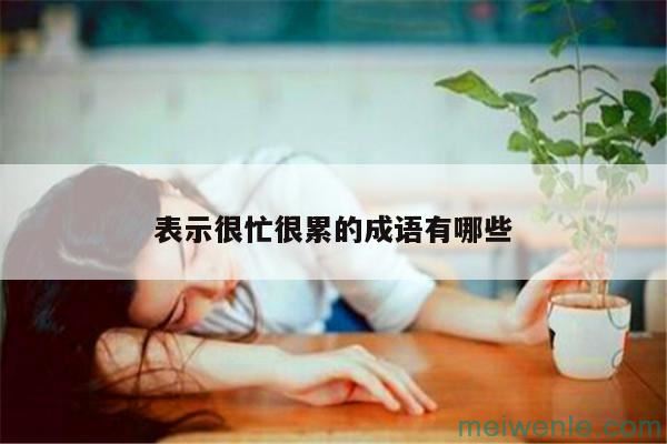 形容忙碌的成语有哪些？( 表示忙碌的成语有哪些)