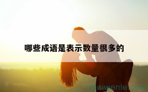 表示数量多的成语( 表示数量多的成语)