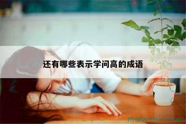 有哪些形容学问高的四字成语？( 什么东西能形容学问高的四字成语)