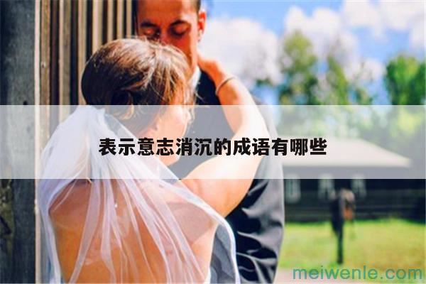 形容遭遇失败或困难而失去信心意志消沉的成语有什么？( 有什嚒成语可以用来形容因遭遇失败或困难而失去信心而沮丧)