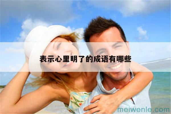 形容心理很明白的成语有哪些？( 表示心理清楚的成语有哪些)