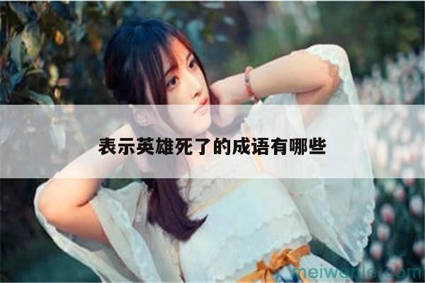 形容一个英雄死了用什么成语( 形容英雄死了用什么成语)