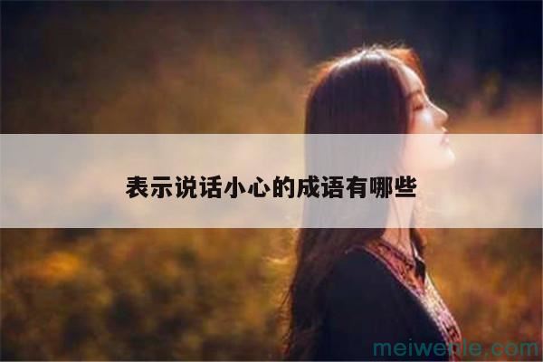 形容“注意说话”的成语有哪些？( “注意说话”的成语是什么？)