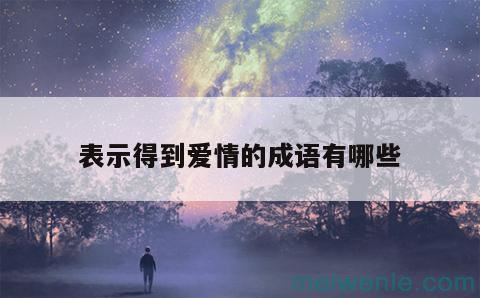 关于爱情的成语( 是关于爱的熟语)