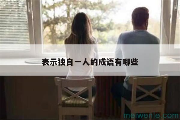 表现孤独一人的成语？( 表现孤独一人的成语？)