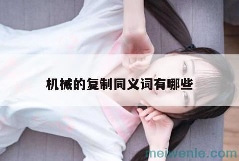 机械的复制同义词有哪些