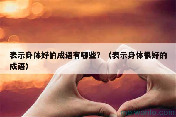 表示身体好的成语有哪些?(表示身体很好的成语)