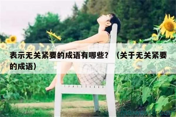 表示无关紧要的成语有哪些？（关于无关紧要的成语）