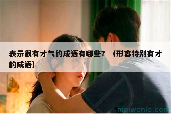 表示很有才气的成语有哪些？（形容特别有才的成语）